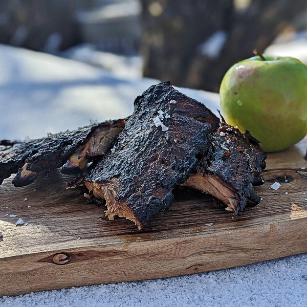 Smoked Ribs with Apple BBQ Sauce